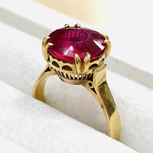 K18(18金) リング 石付き