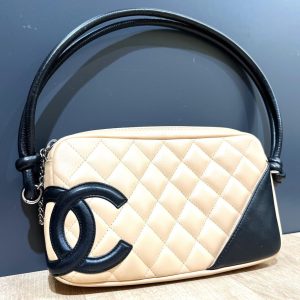 CHANEL シャネル カンボンライン アクセサリーポーチ ベージュ