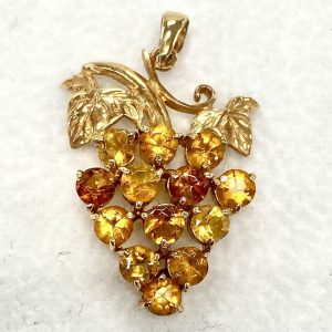 K18 シトリン　ペンダントトップ