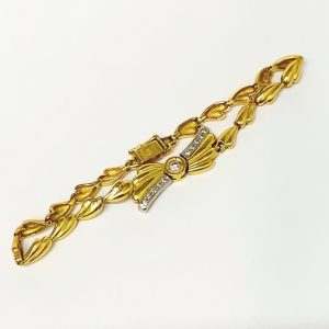 K18 Pt900 コンビ ブレスレット