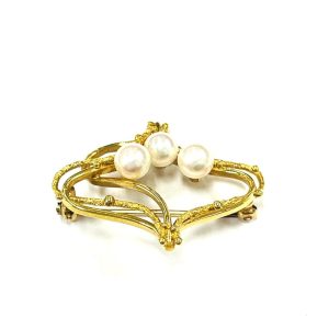 K18/18金 ブローチ アクセサリー パール