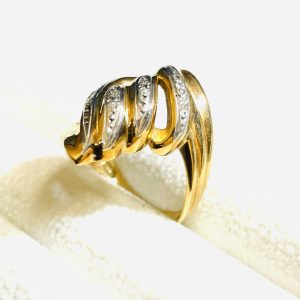 K18 18金 Pt900 プラチナ コンビ リング