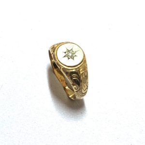 K18 Pt900 ダイヤモンド リング