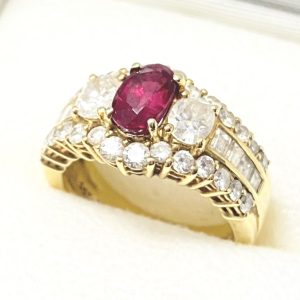 K18 750 1.37ct ルビー リング