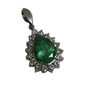 Pt900 エメラルド ペンダントトップ