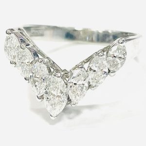 Pt900 メレダイヤ1.02ct付 リング