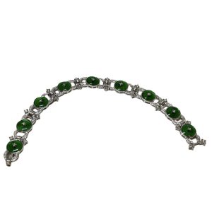 Pt900 翡翠ブレスレット