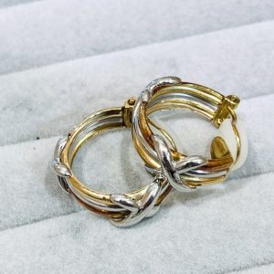 K18/Pt900 イヤリング