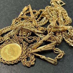 K18ネックレス K24メープル金貨 とりまとめ