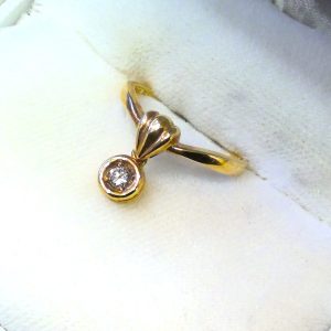 K18メレダイヤ付リング