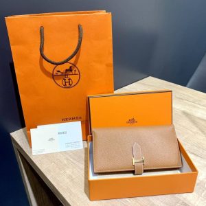 HERMES エルメス 長財布 ベアンスフレ ゴールド金具