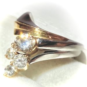 K18/Pt900 ダイヤモンドリング