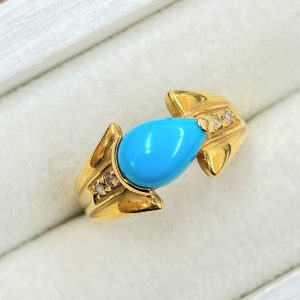 K18 18金 ターコイズ リング