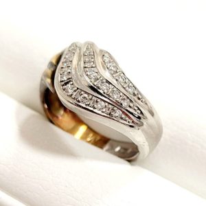K18Pt900 メレダイヤ コンビリング 指輪 アクセサリー