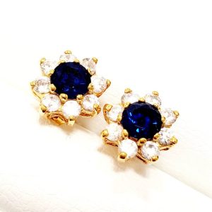 K18 サファイア メレダイヤ ピアス