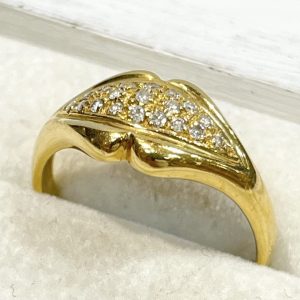 K18 メレダイヤ付きリング