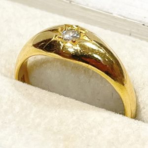 K18 18金 ダイヤモンド付きリング