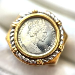 K18 Pt900 コインリング