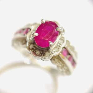 ルビー Pt900 プラチナ リング