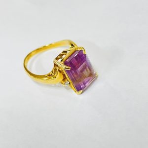 K18　アメジスト　リング　18金　750