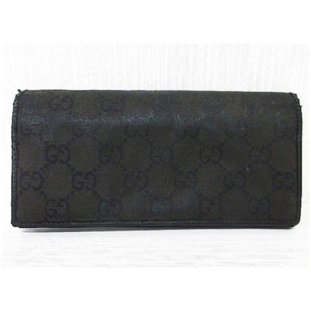 未使用品 GUCCI 長財布 481727 グッチシマ 黒 319-