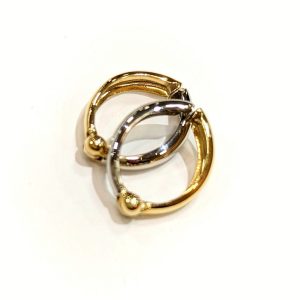 K18/Pt850 イヤリング