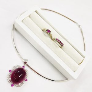 ピンクトルマリン 60.54 0.81 メレダイヤ 0.40 Ꮶ18WG ネックレス ルビー メレダイヤ Ꮶ14WG リング おまとめ