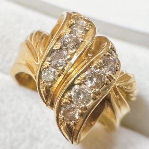 K18(18金) メレダイヤリング