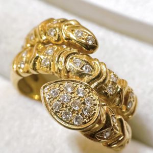 K18(18金) メレダイヤリング