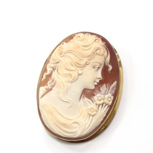 K18 カメオブローチ