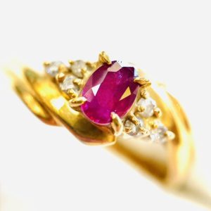 K18 ルビーリング 0.36ct