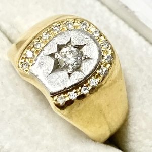 K18 18金 Pt900 ダイヤ0.35ct リング