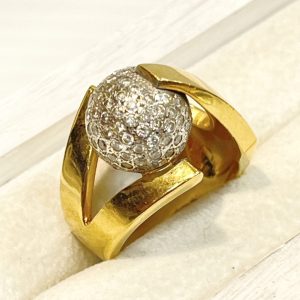 K18 メレダイヤ付きリング