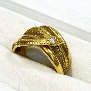 K18 メレダイヤ付きリング