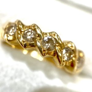K18 メレダイヤリング 0.5ct