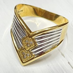 K18 Pt950 ハーフ メレダイヤ リング 750 18金 金 プラチナ