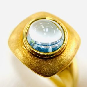 K18 アクアマリン リング