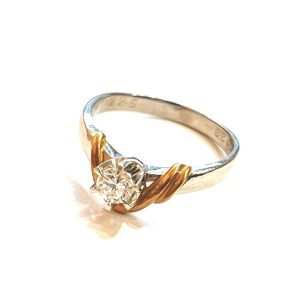 K18/Pt850 ダイヤモンド 0.23ct リング