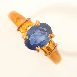 K18 サファイア0.5ct付きリング