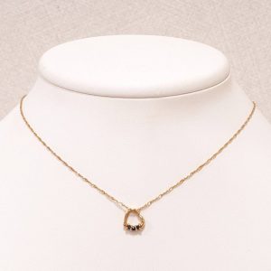 K18 ブラックダイヤモンド0.6ct付きネックレス