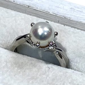 Pt900 真珠付きリング
