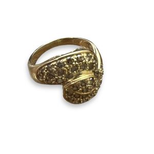 K18　メレダイヤ付きリング　