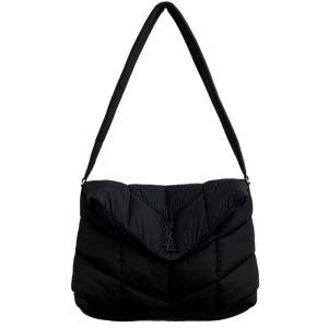 SAINT LAURENT サンローラン ショルダーバッグ 黒 YSLロゴ ナイロン