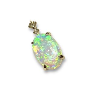 Pt850 オパール メレダイヤ トップ