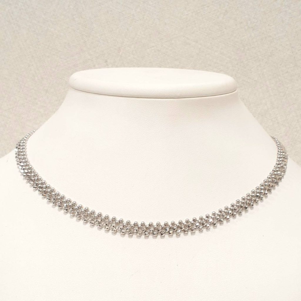 美品 pt850ネックレス 長丸珠 プラチナ 3.1g 40.2㎝ SN1459 アクセサリー 