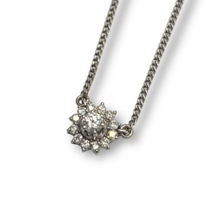 Pt850 プラチナ ダイヤ ネックレス