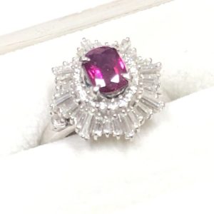 Pt900 ダイヤモンド ルビー リング プラチナ900