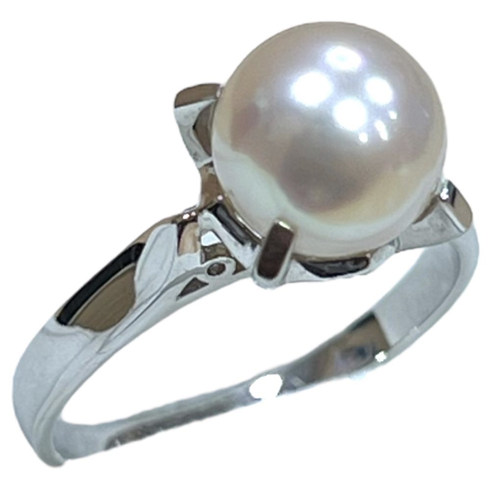 Pt900(プラチナ900) 真珠 パール付き リング 指輪