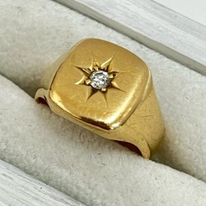 K18 ダイヤモンド付リング