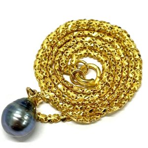 K18 パール付き ネックレス